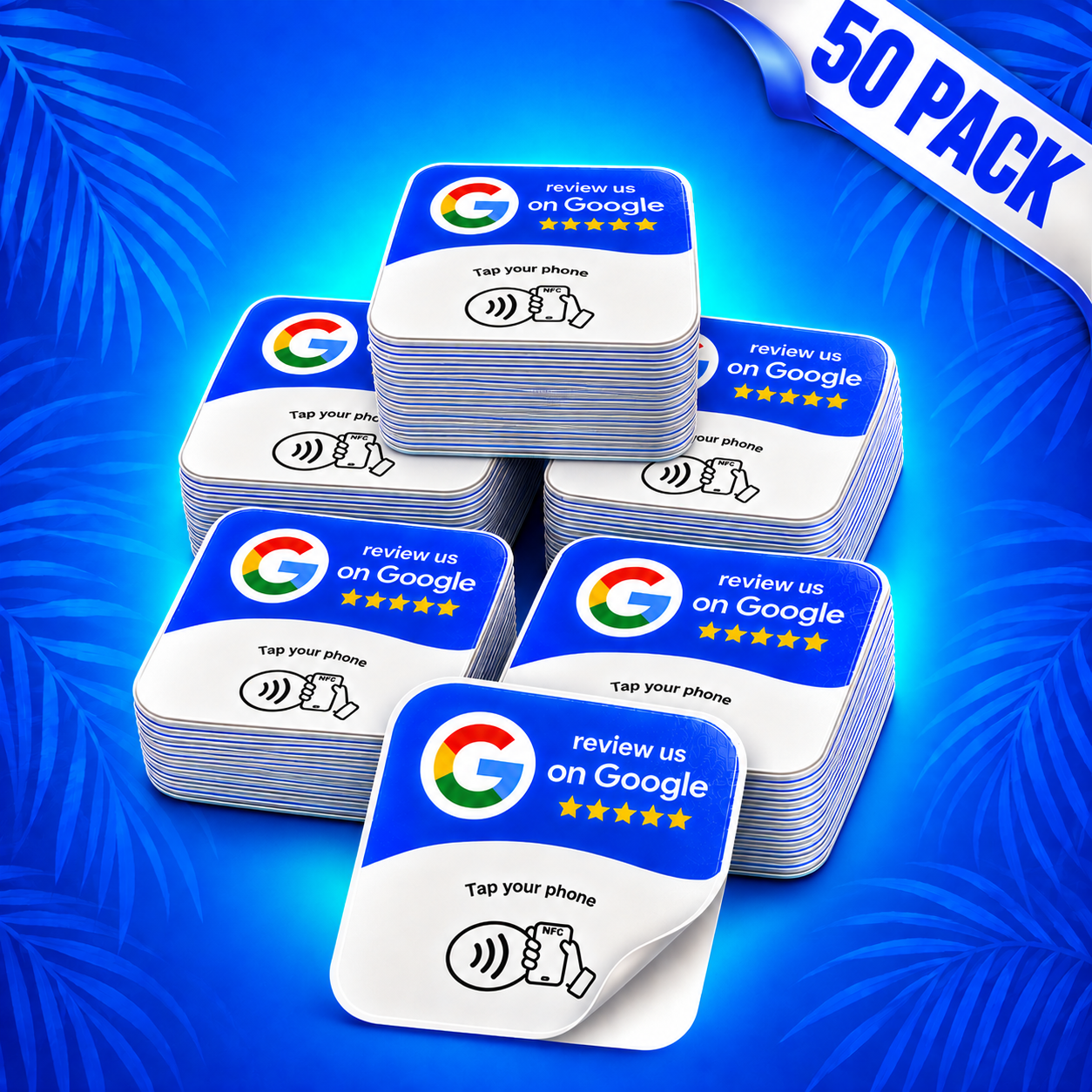 Google Review NFC Scan Stickers (50 Pack)
